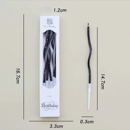 เทียนสีดำทอง ยาว