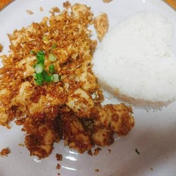 ข้าว ไก่กระเทียม