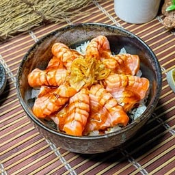 ข้าวหน้าแซลมอนเผา