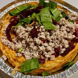 ไข่ตุ๋นต้มยำหม้อไฟหมูสับ