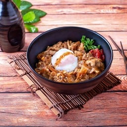ข้าวหน้าเนื้อไข่ออนเซ็น+ซุป