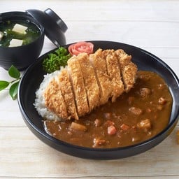 ข้าวหน้าแกงกะหรี่ไก่ทอด+ซุป (New)