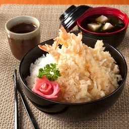 ข้าวหน้ากุ้งเทมปุระ+ซุป