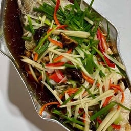 ปลากะพง  นึ่งซีอิ๊ว