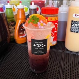 องุ่นโซดา ผลไม้รวม+มุกป๊อป