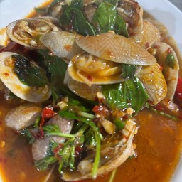 หอยลายผัดพริกเผา