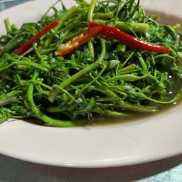 กระเฉดผัดปลาเค็ม