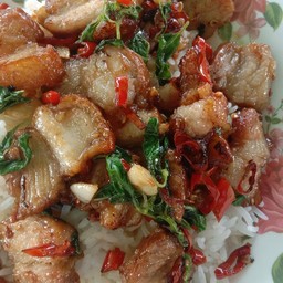 ข้าวกะเพราหมูกรอบ