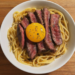 (โปรโมชั่นพิเศษ) พาสต้าเนื้อสันนอกออสเตรเลีย + ไข่