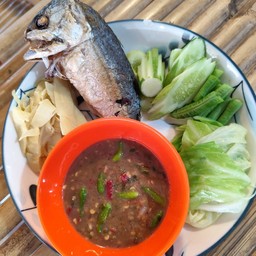 น้ำพริกกะปิ+ปลาทูทอด+ผักรวม