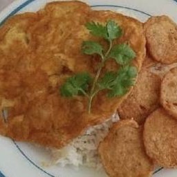 ข้าว-ไข่เจียว&หมูยอทอด