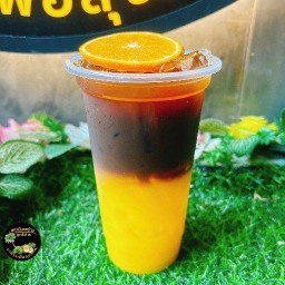 กาแฟสด+น้ำส้มคั้น แก้ว22ออนซ์