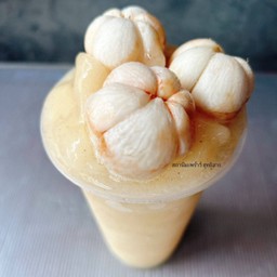มังคุดสดปั่นและท๊อปปิ้งเนื้อมังคุด (สูตรหวานน้อย)