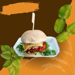 เบอร์เกอร์หมู+เฟรนฟราย