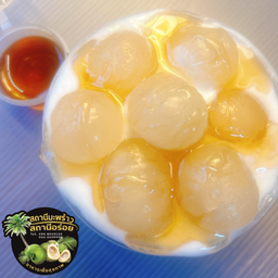 ลำใยสดเน้นๆ6ลูก+โยเกริ์ตรสธรรมชาติ+น้ำผึ้งแท้