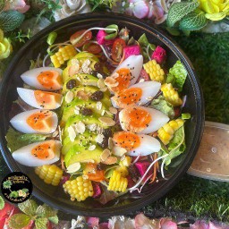 สลัดอโวคาโด้นอก100g+ไข่ต้ม 2ฟอง+ธัญพืช