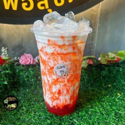 นมสด สตอเบอร์รี่ แก้ว22ออนซ์
