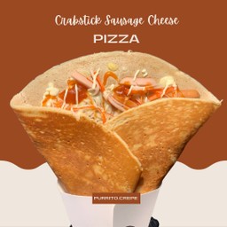 เครปพิซซ่าปูอัดใส้กรอกชีส