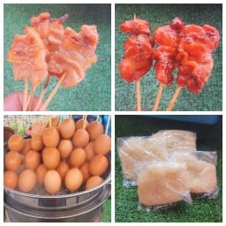 น้ำ หมูปิ้ง ไก่ปิ้ง ร้านข้าวต้มเฟื่องฟ้า ตลาดแกรนด์