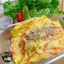 ชุดข้าวหอมมะลิ+ไข่ข้น2ฟอง+ปูอัด+พริกน้ำปลารสเด็ด