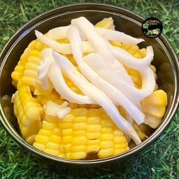 ข้าวโพดพล่า+มะพร้าวอ่อน+น้ำตาลงา