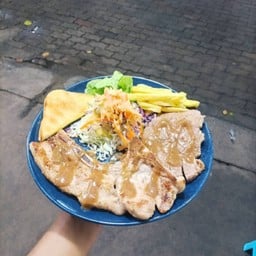 สเต็กเนื้อ+พอร์คช๊อป