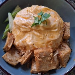 ข้าวไข่ข้น+หมูยอทอด