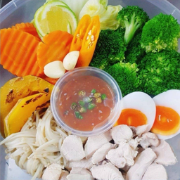 สุกี้ฟักทองย่าง+อกไก่150g+ไข่1ฟอง+เห็ดเข็มทอง+รวมผัก ชุดใหญ่