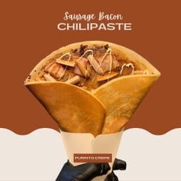 เครปพริกเผาเบค่อนใส้กรอก