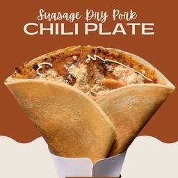 เครปพริกเผาหมูหย็องไส้กรอกชีส