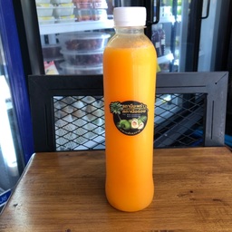 น้ำส้มคั้น100%มีเนื้อส้มไร้น้ำเชื่อม 500ml