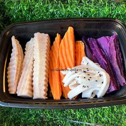 มันม่วง+เผือก+มันแครอท แถมเนื้อมะพร้าวน้ำหอม(300g)
