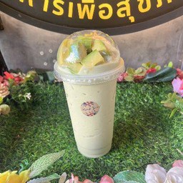 มะพร้าวปั่นนมสด อะโวคาโด้ แก้ว22ออนซ์