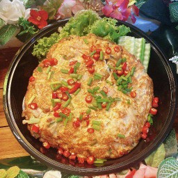 ชุดข้าวไข่เจียว3ฟอง(เนื้อสัตว์50g)กล่อง2000ml