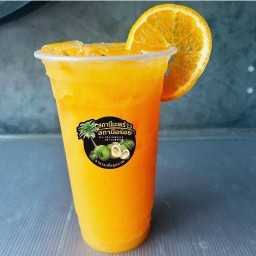 น้ำส้มสดแก้ว 22 oz