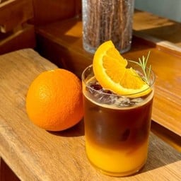 Orange black coffee