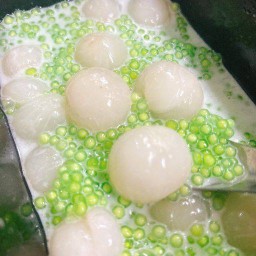 ลำใยสด+สาคูใบเตยกะทิ สูตรหวานน้อย แถมเนื้อมะพร้าวอ่อน