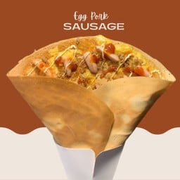 เครปพิซซ่าหมูสับไส้กรอกชีส