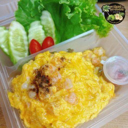 ชุดข้าวหอมมะลิ+ไข่ข้น+กุ้ง+พริกน้ำปลารสเด็ด