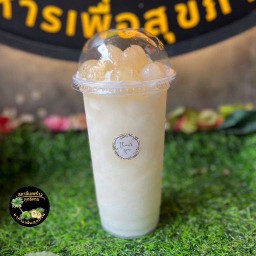 ลำใยปั่นเพิ่มท๊อปปิ้งเนื้อลำไยเน้นๆ แก้ว22ออนซ์