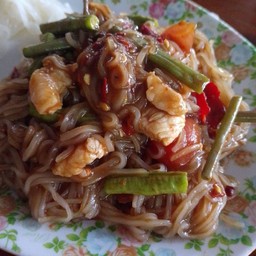 ตำเตี๋ยวตกครก (ปลาร้า)