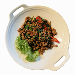 หมูสับผัดใบกระเพรา