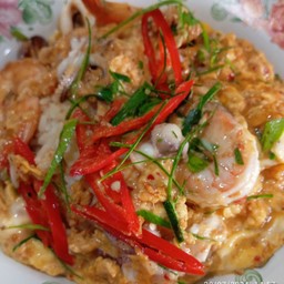 ห่อหมกทะเลไข่ข้น (กับข้าว)