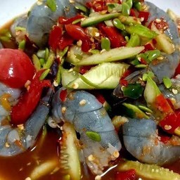 ตำแตงปูปลาร้ากุ้งสด