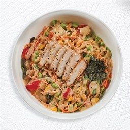 Japanese-style Grilled Chicken Breast Salad with Sesame Dressing