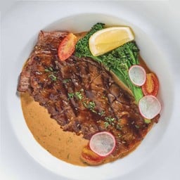 สเต๊กเนื้อสันนอกออสเตรเลียนแองกัสพรีเมียมซอสเฮิร์บบัตเตอร์