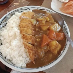 ข้าวแกงกระหรี่+หมูทอด