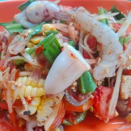 ตำกุ้งสด
