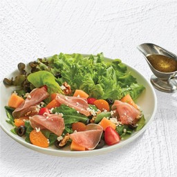 Fruit Medley Garden Salad with Hokkaido Ham and Italian Dressing