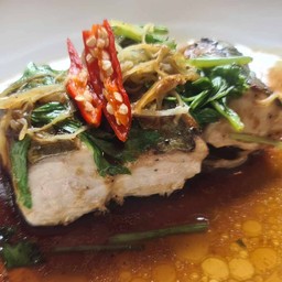 Catch of the day in soy sauce and ginger